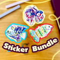 Fish Sticker Bundle - Pack of 3