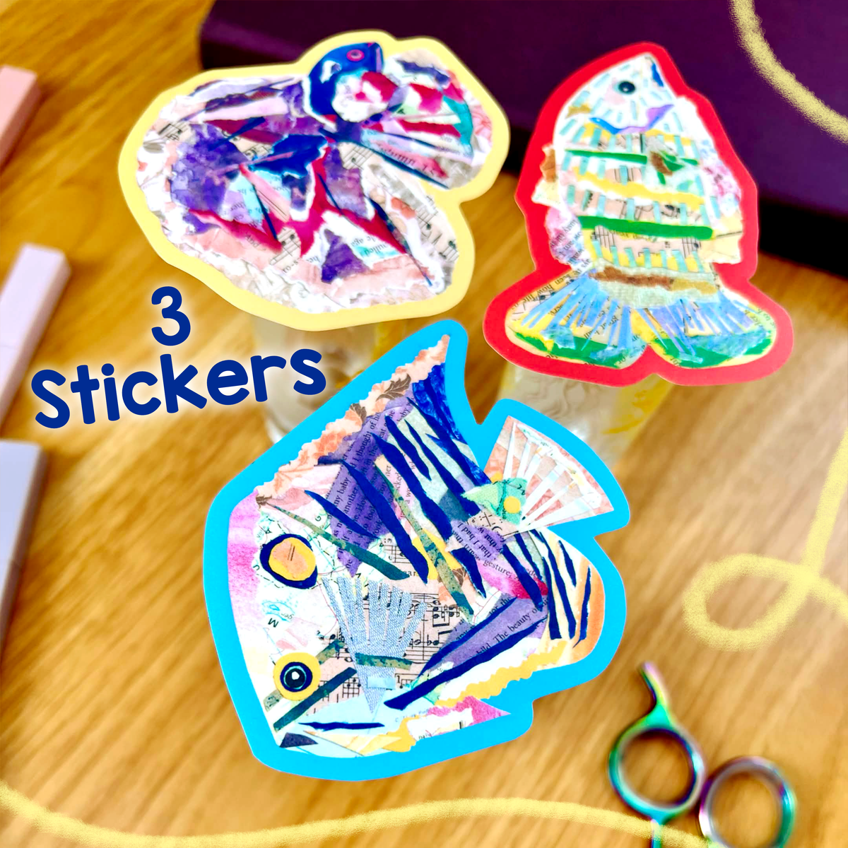 Fish Sticker Bundle - Pack of 3