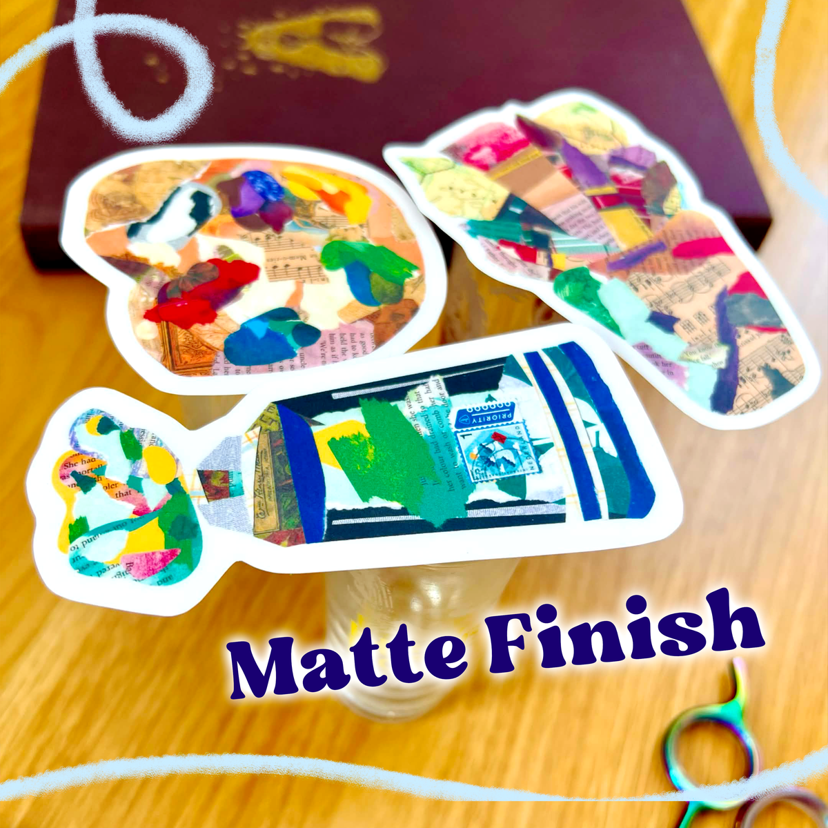 Paint Collage Sticker Bundle - Pack of 3