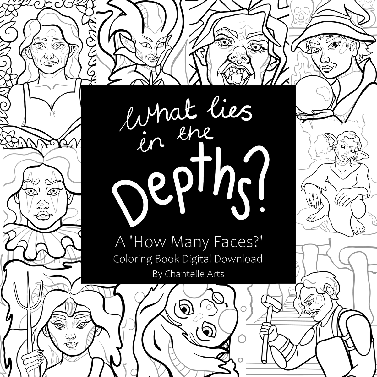 Digital Coloring Pages - Depths