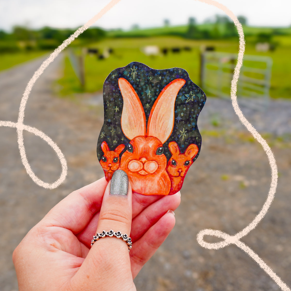 Burrow Peachtober Sticker