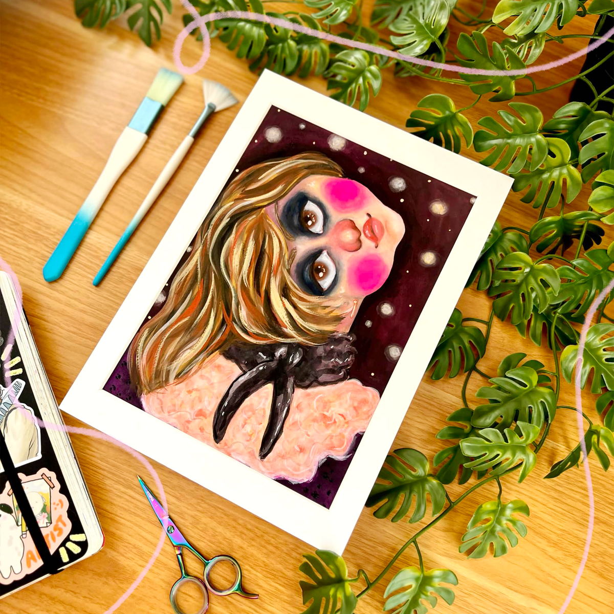 Creepy Doll Original Painting