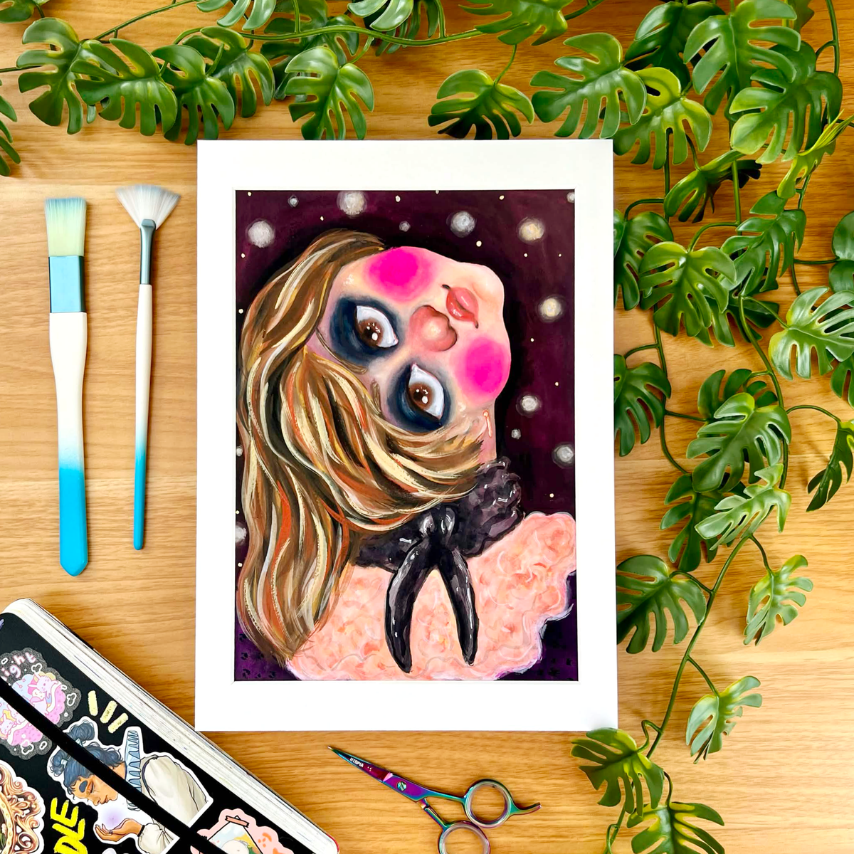 Creepy Doll Original Painting