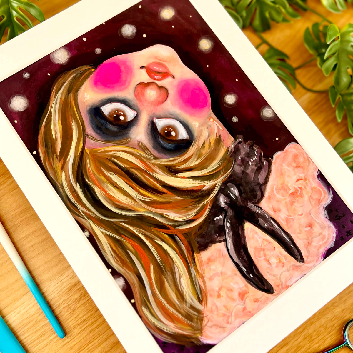 Creepy Doll Original Painting