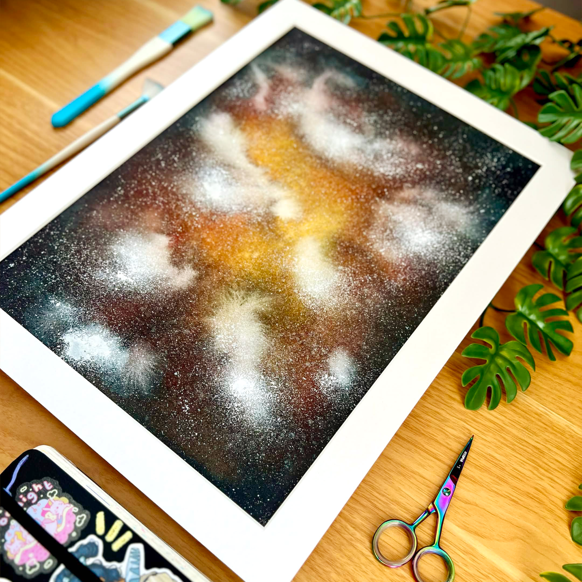 Orange Galaxy Original Painting