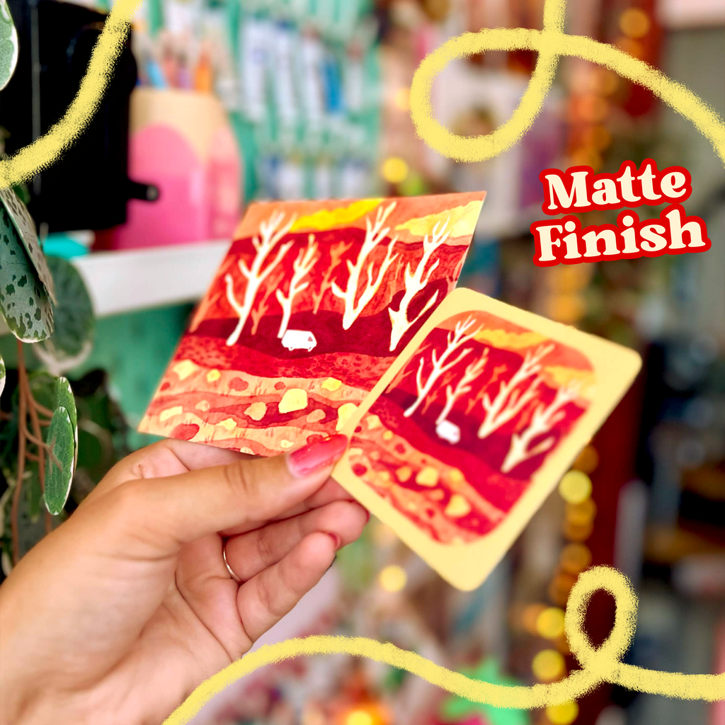 Red Layers - Mini Prints & Stickers