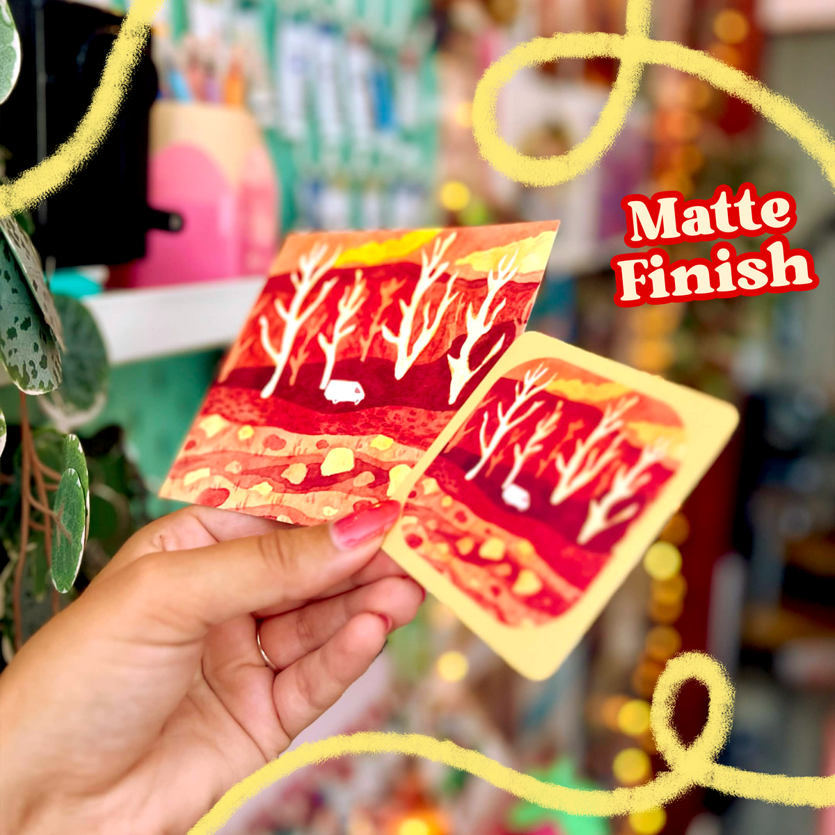 Red Layers - Mini Prints & Stickers