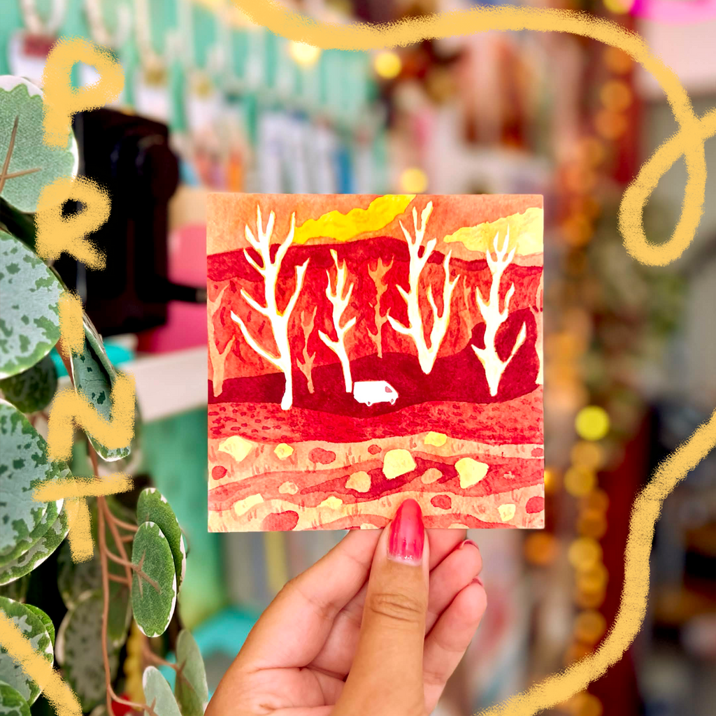 Red Layers - Mini Prints & Stickers