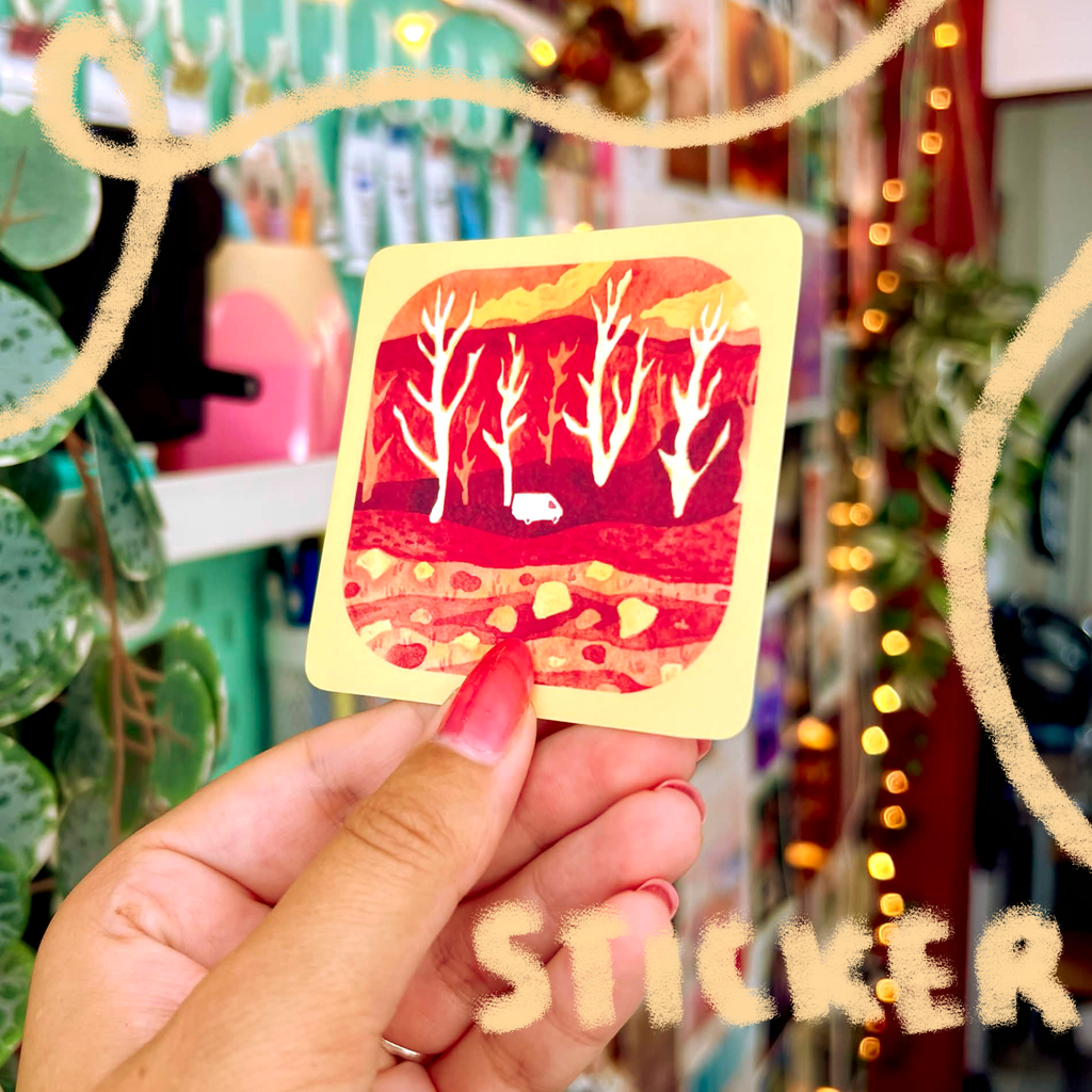 Red Layers - Mini Prints & Stickers