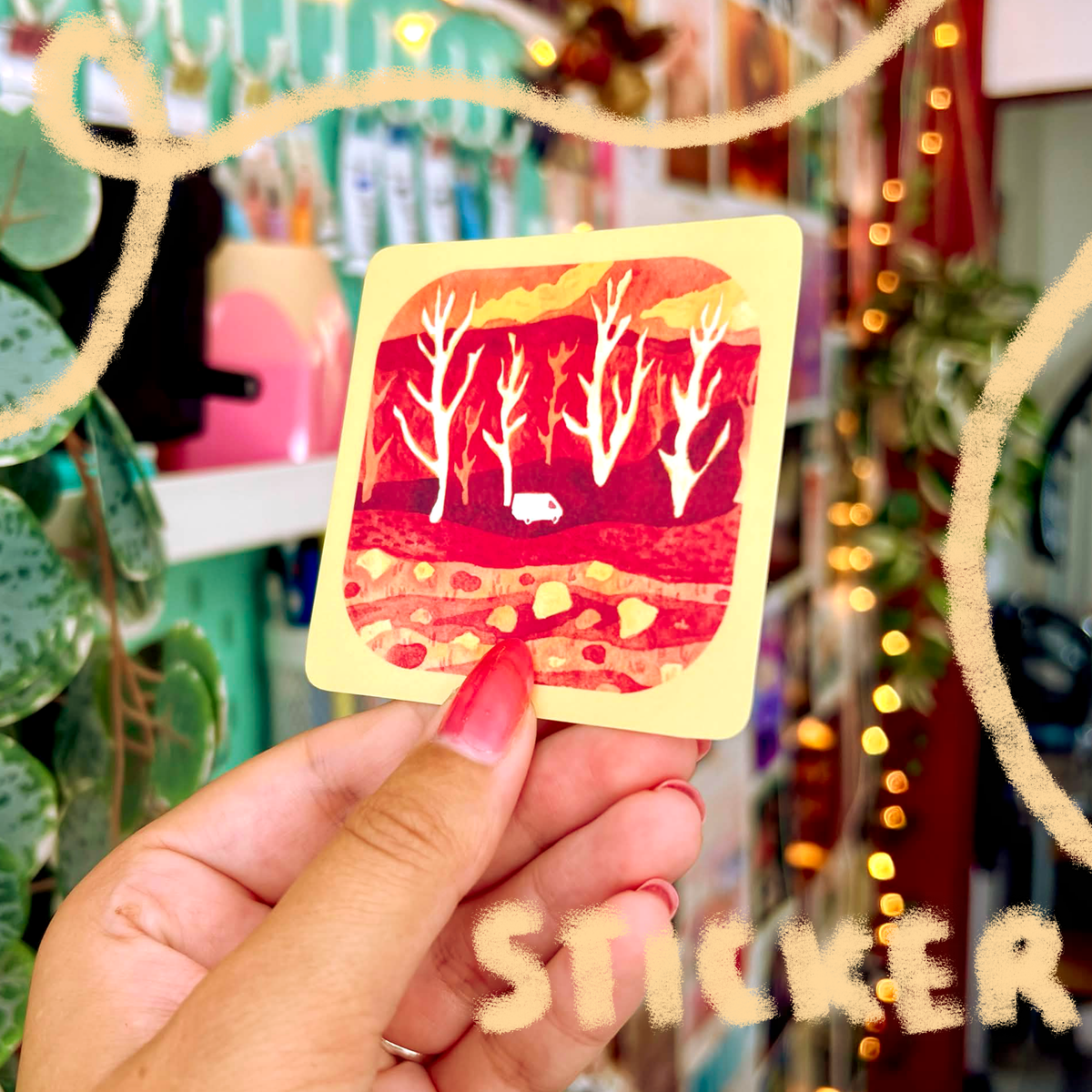 Red Layers - Mini Prints & Stickers