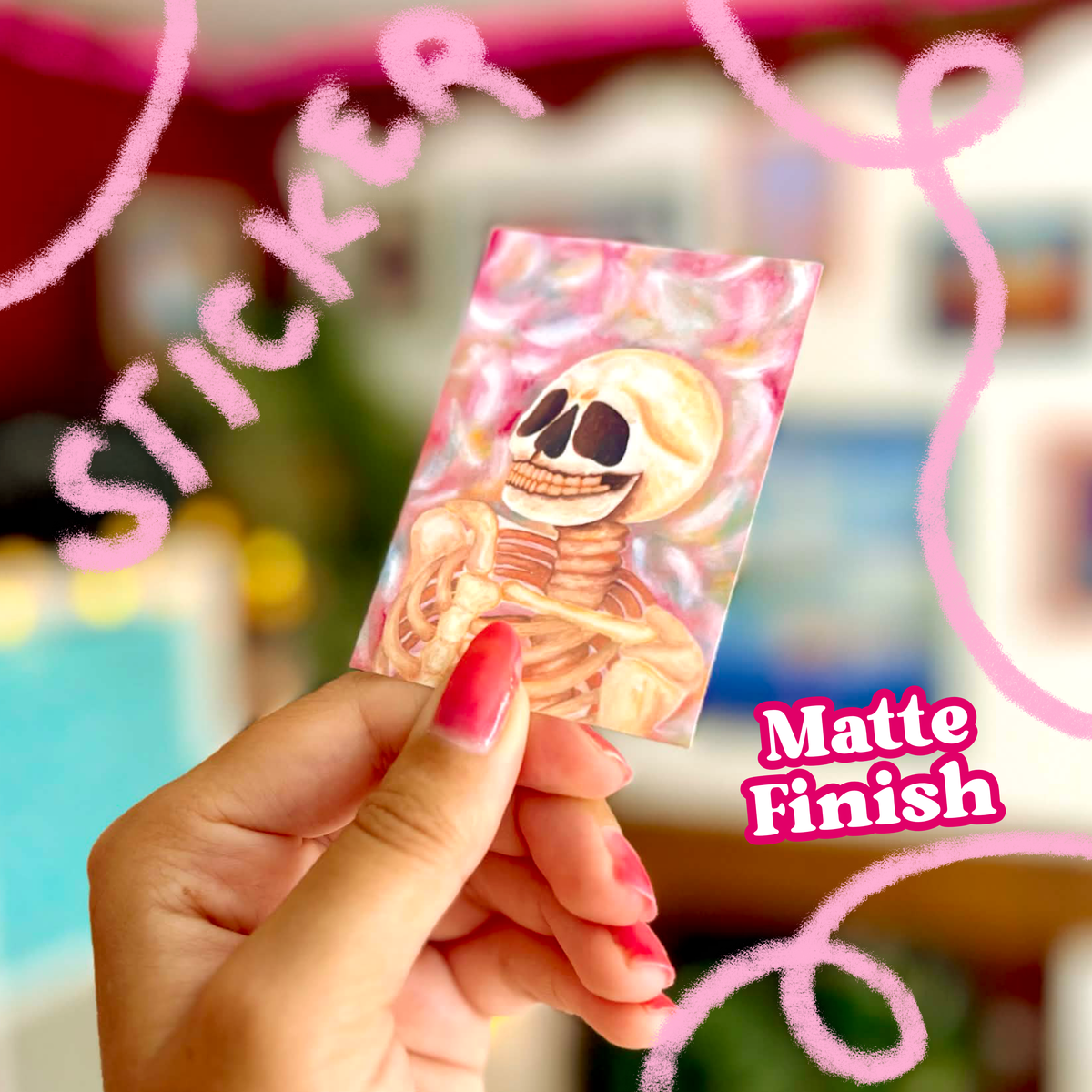 Pastel Skeleton - Prints & Stickers