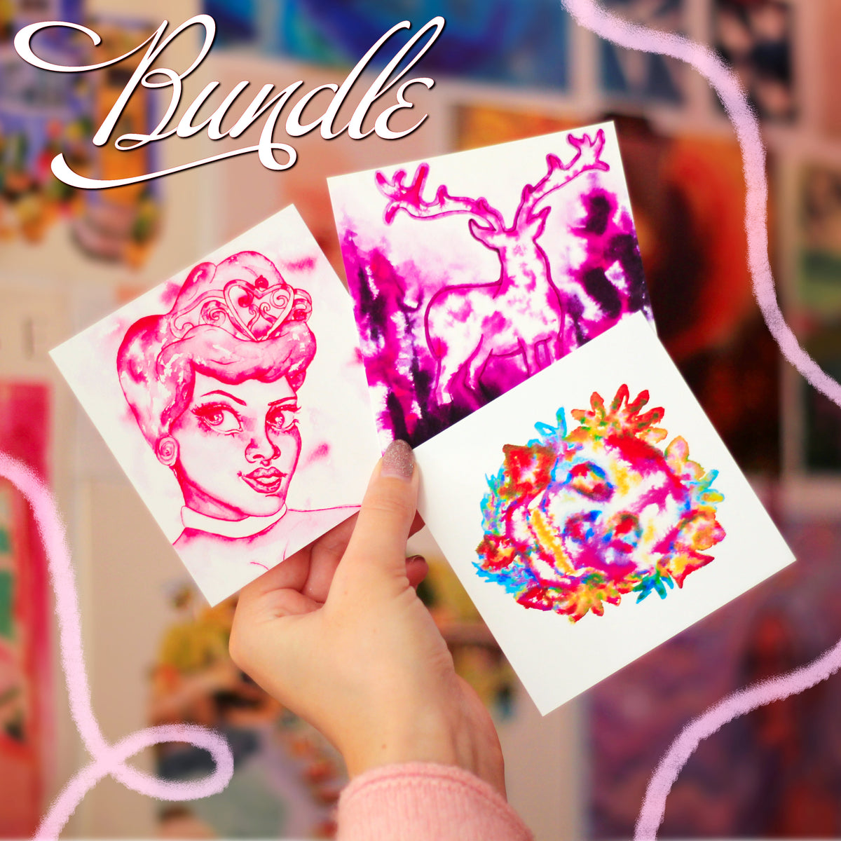 PINK Inktober Mini Print Bundle