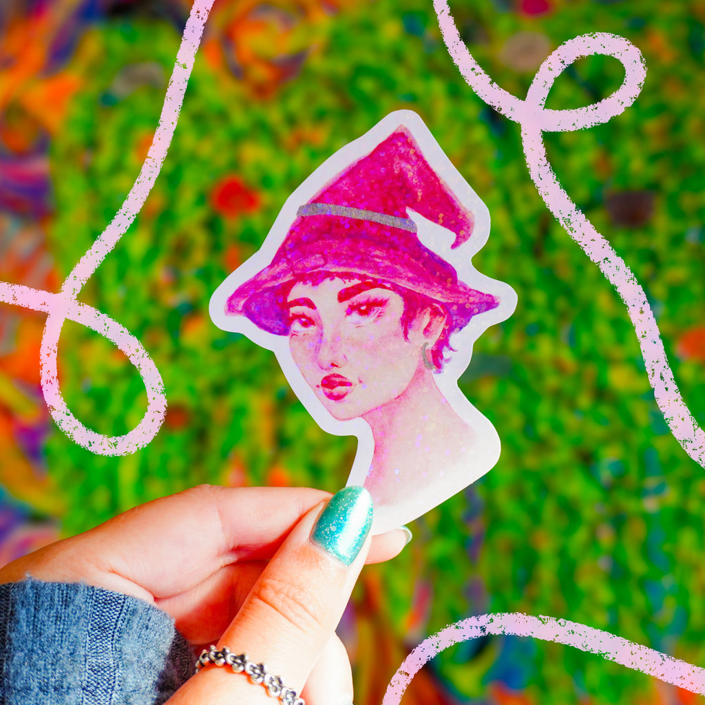 Witchy Portrait Print & Sticker