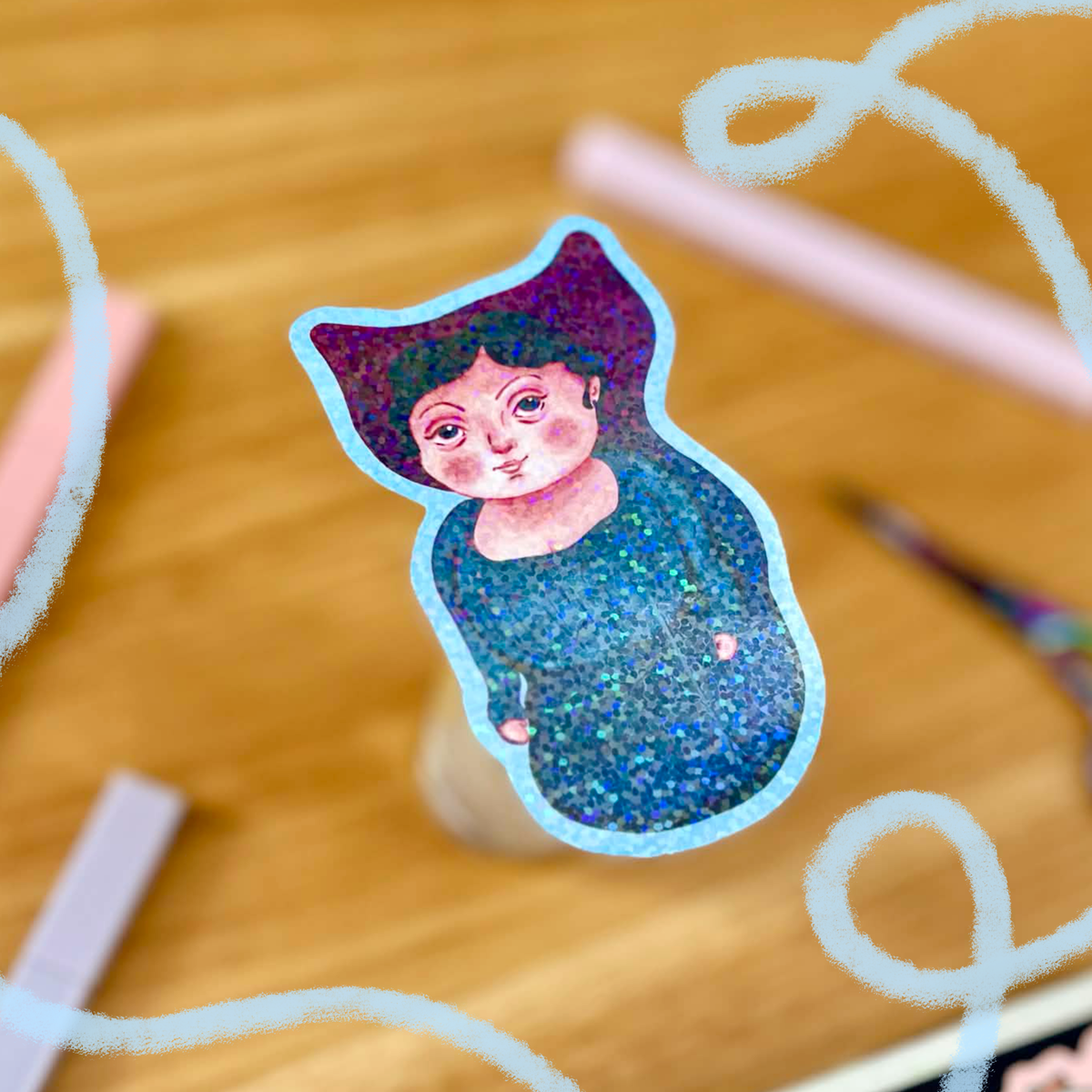 Botero Mermaid Sticker