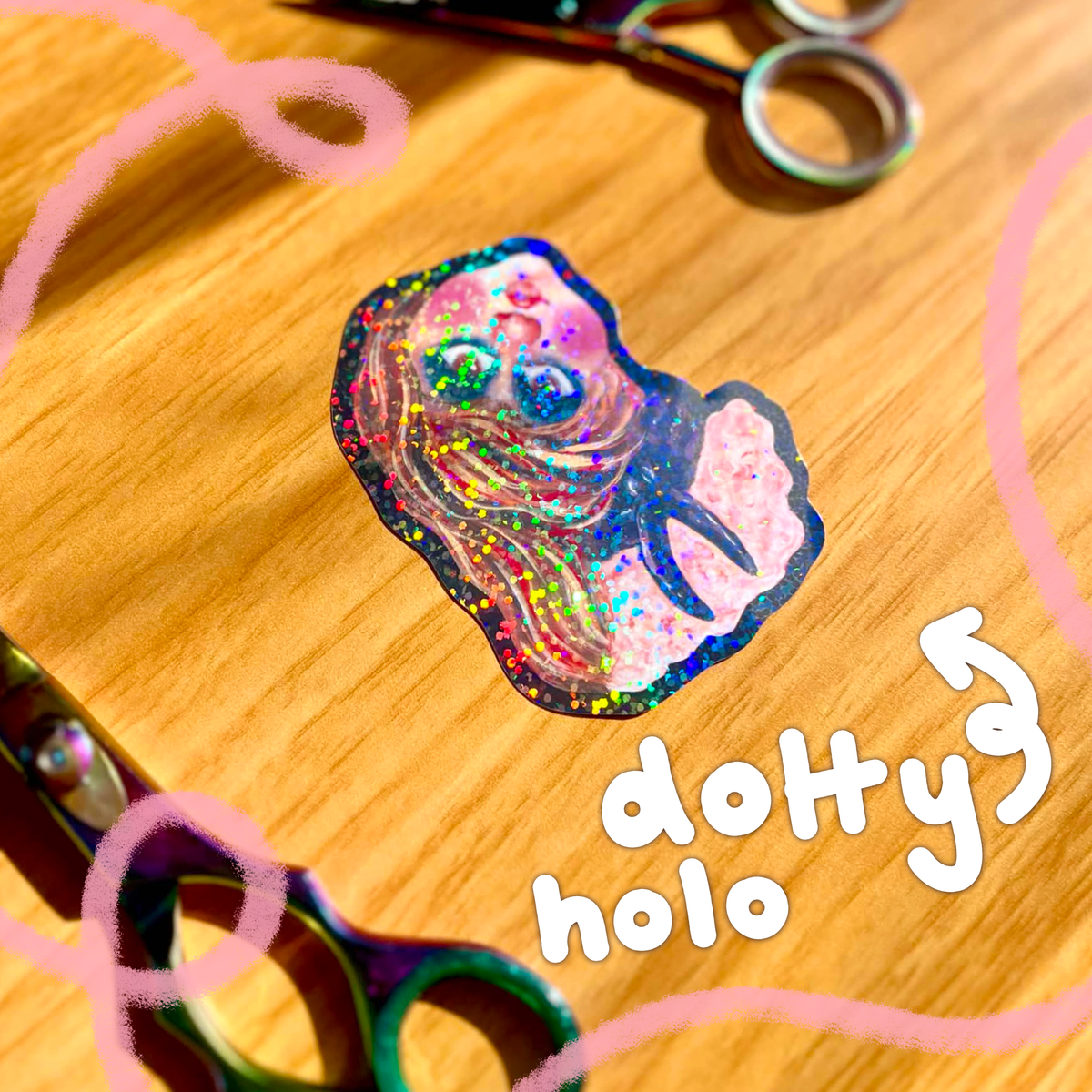 Creepy Doll Sticker