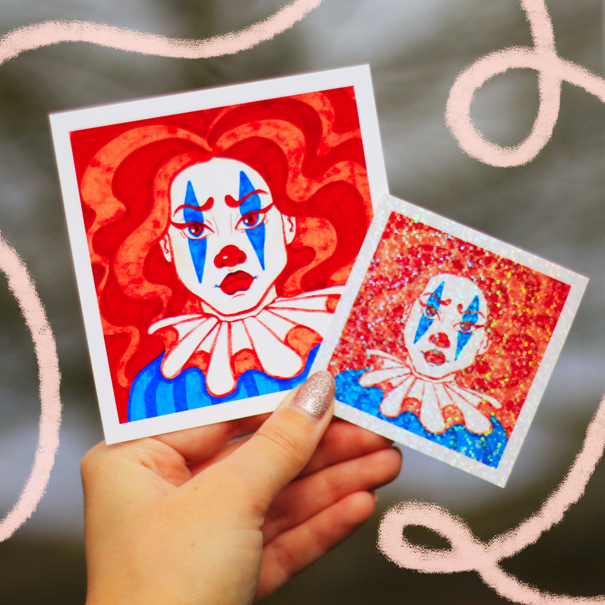 Clown - Mini Print & Sticker
