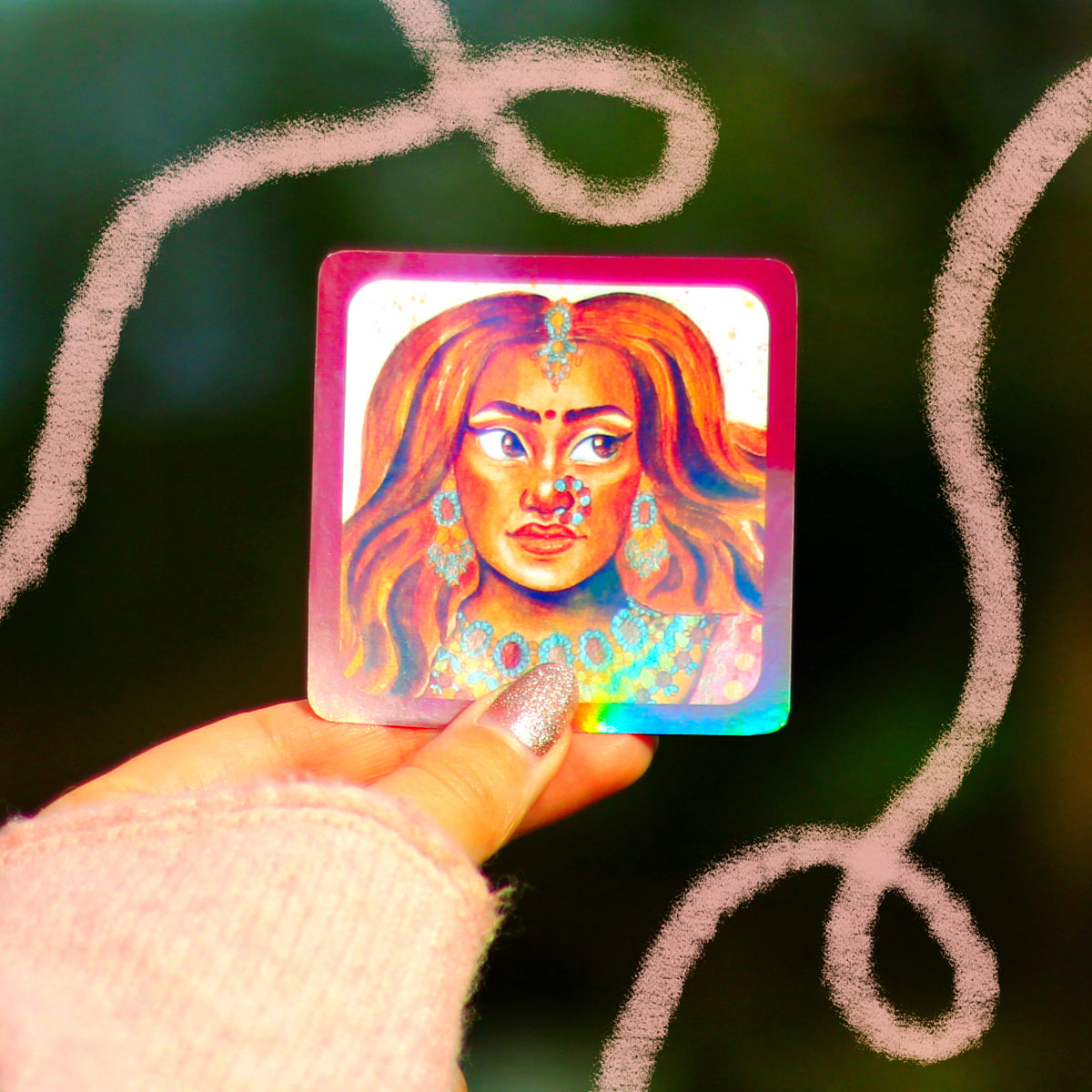 Jewellery Portrait Sticker