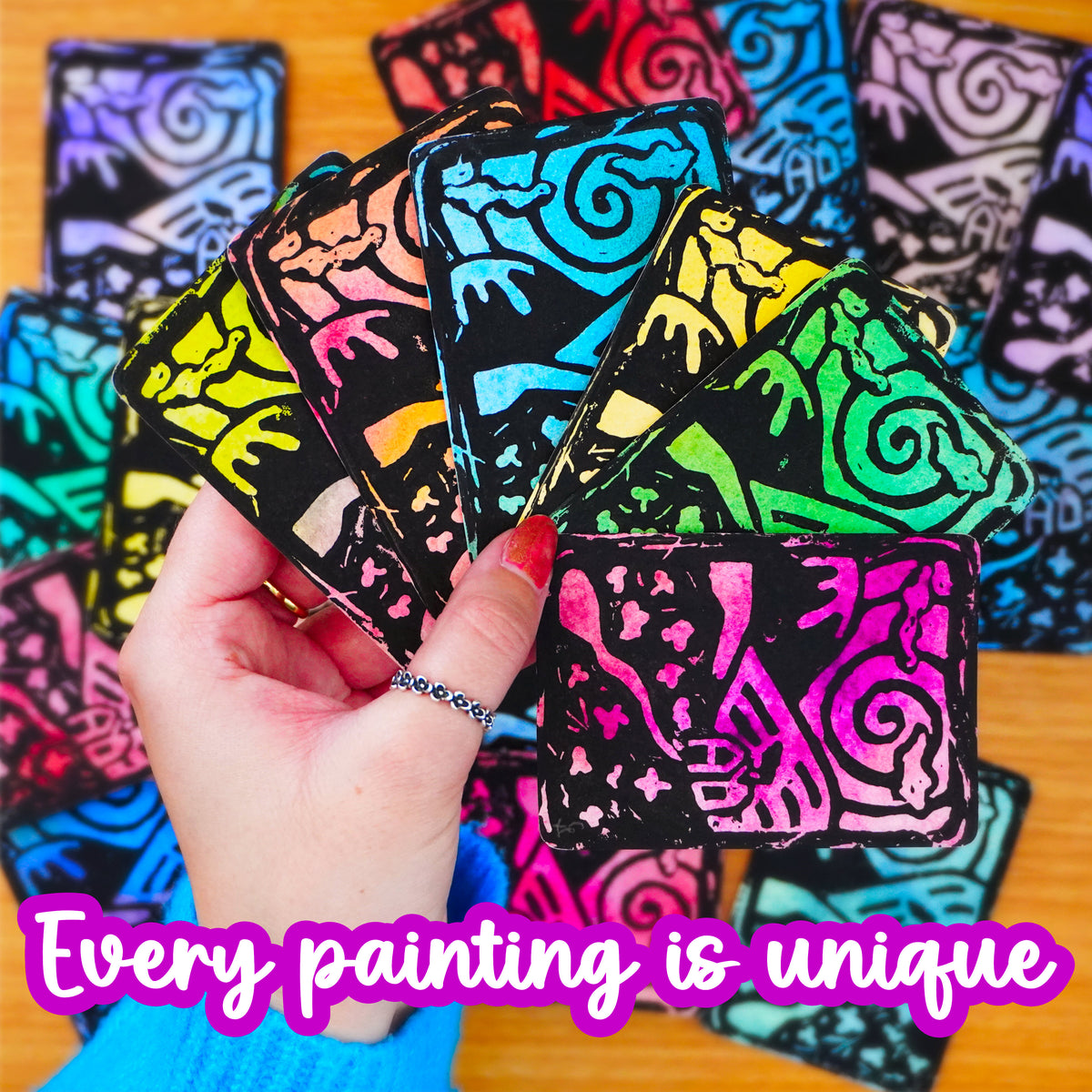 LANDSCAPE Mystery Lino Print Art Trading Card (ACEO)