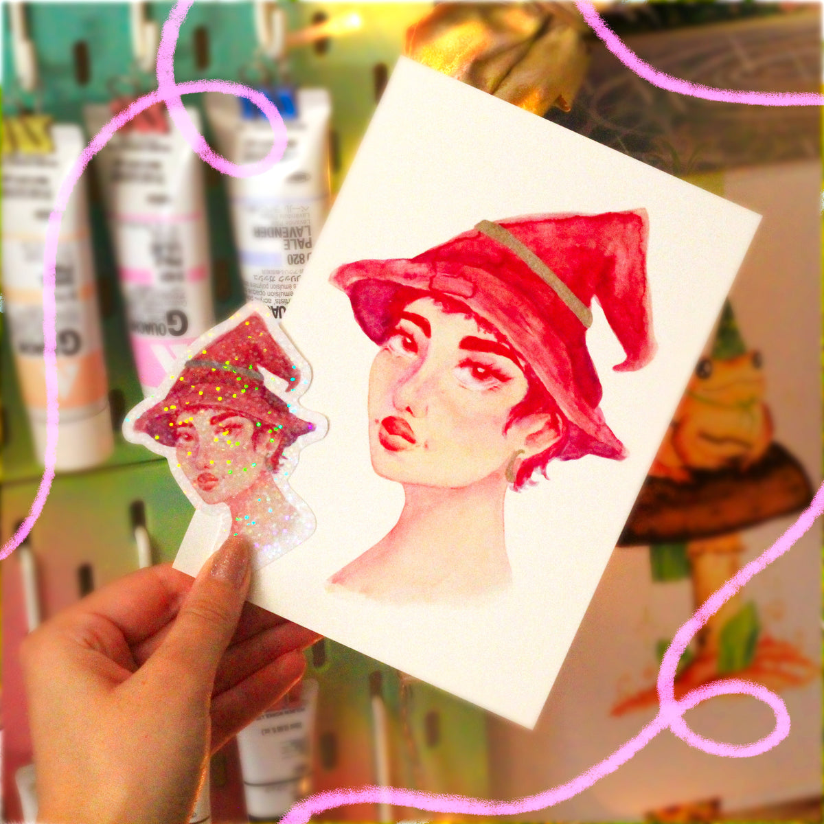 Witchy Portrait Print & Sticker